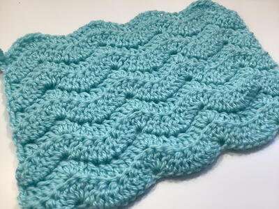 Crochet Cluster Wave Stitch