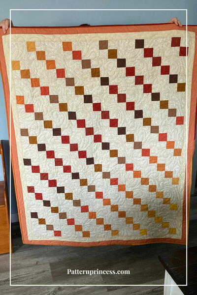 Easy Four Patch Quilt Pattern in Ombre Sunset