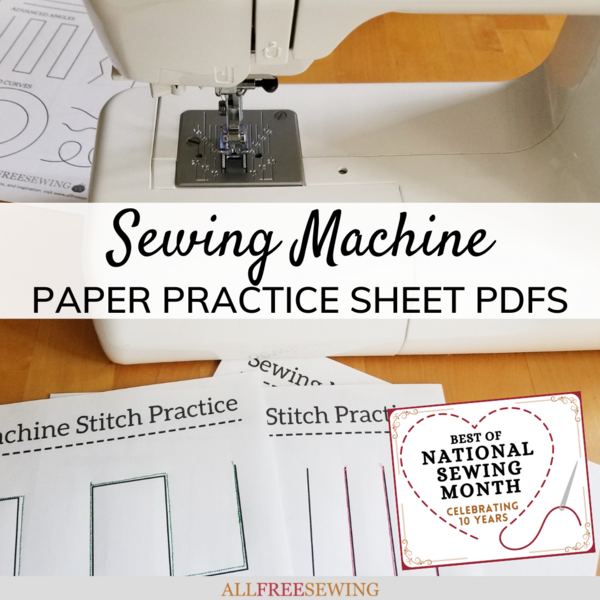 Sewing Machine Paper Practice Sheets (Printable!)