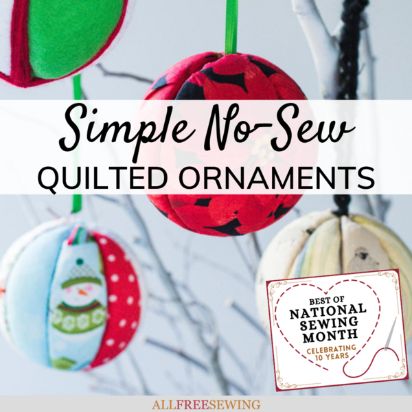 Simple No-Sew Quilted Ornaments