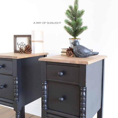 Black Vintage Nightstands