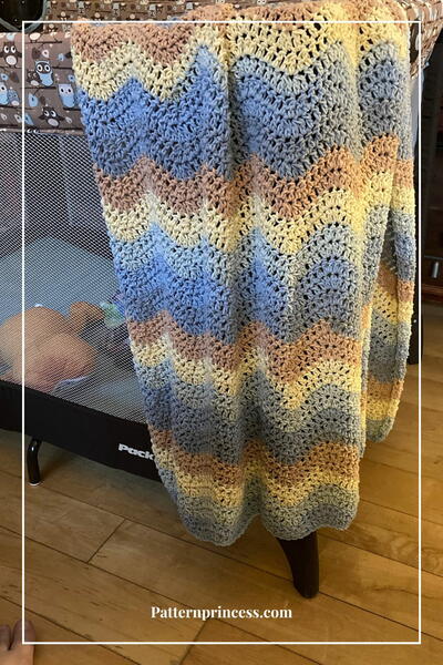 Easy Ripple Baby Blanket Crochet Pattern