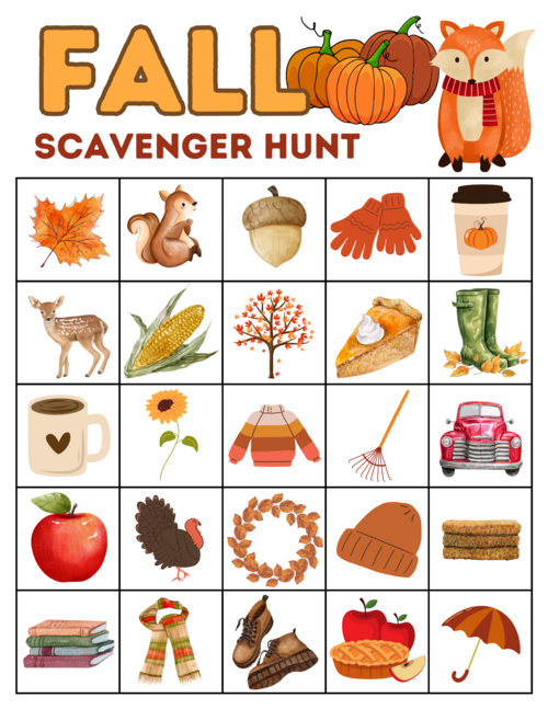 Fall Scavenger Hunt Ideas