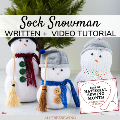 Sock Snowman AllFreeSewing Com