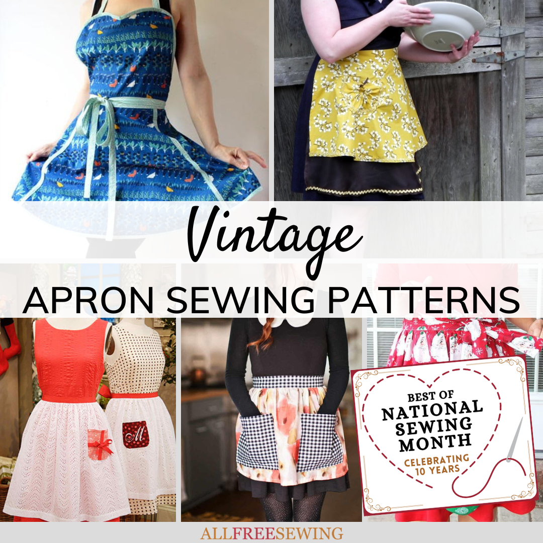 Vintage Apron Pattern Free and tutorial ♥ Fleece Fun