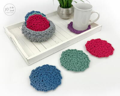 Crochet Round Coasters Pattern