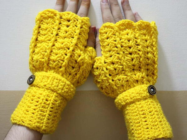 Heart Touching Gloves Super Easy Pattern