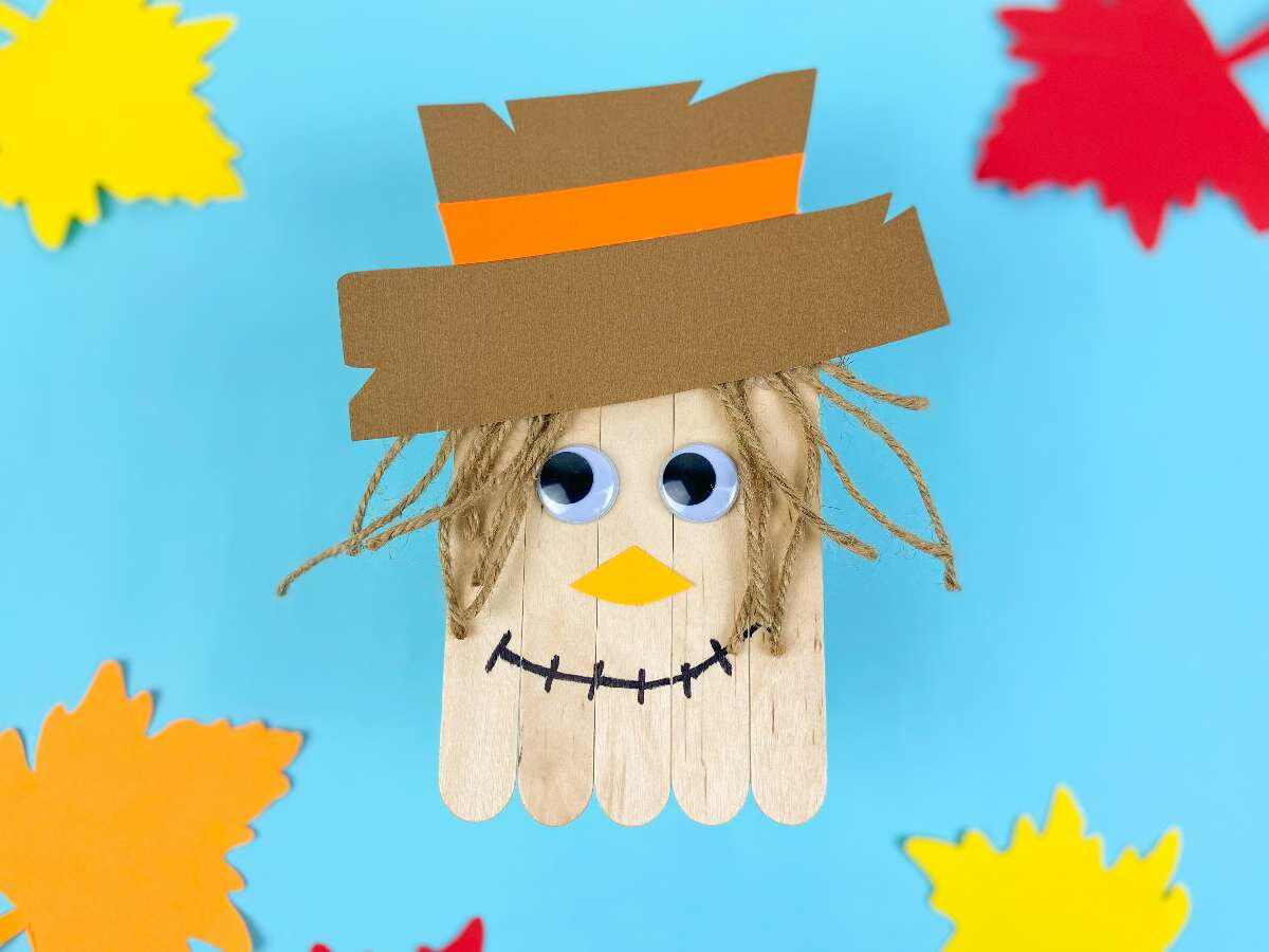 Popsicle Stick Scarecrow Craft For Preschoolers - Kidz Craft Corner