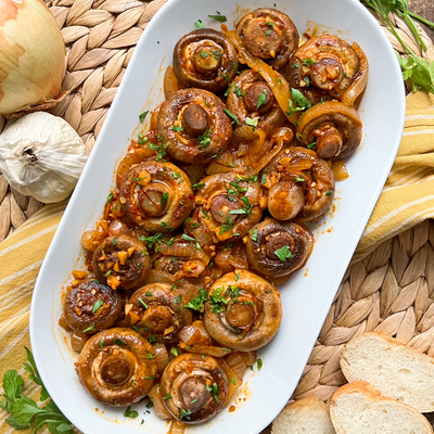 The Best-ever Spanish Mushrooms | Champiñones Con Cebolla Y Ajo Recipe