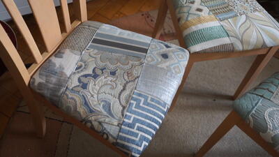 Turn Fabric Samples Into Chair Upholstery