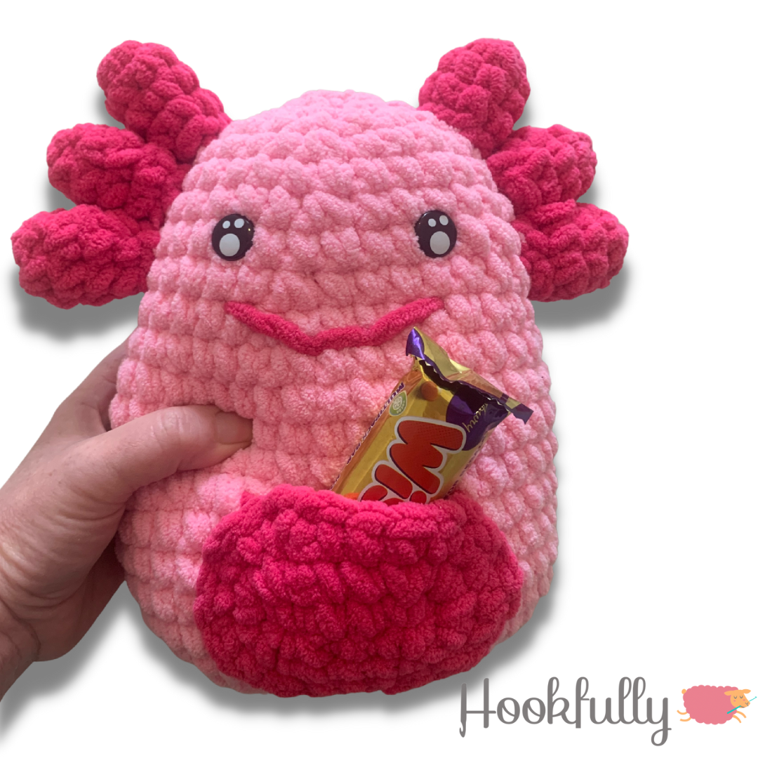 PATTERN and VIDEO Beginner Crochet Axolotl Pattern With Video