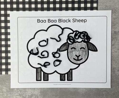 Baa Baa Black Sheep Craft For Toddlers | AllFreeKidsCrafts.com