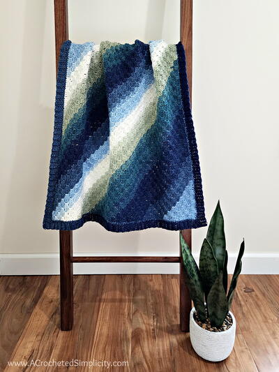 Caspian C2c Crochet Blanket