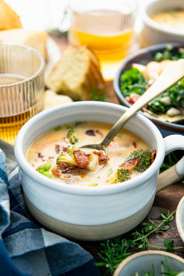 Beer Cheese Soup With Bacon And Broccoli