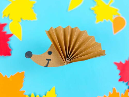 Cute Paper Hedgehog Craft For Kids