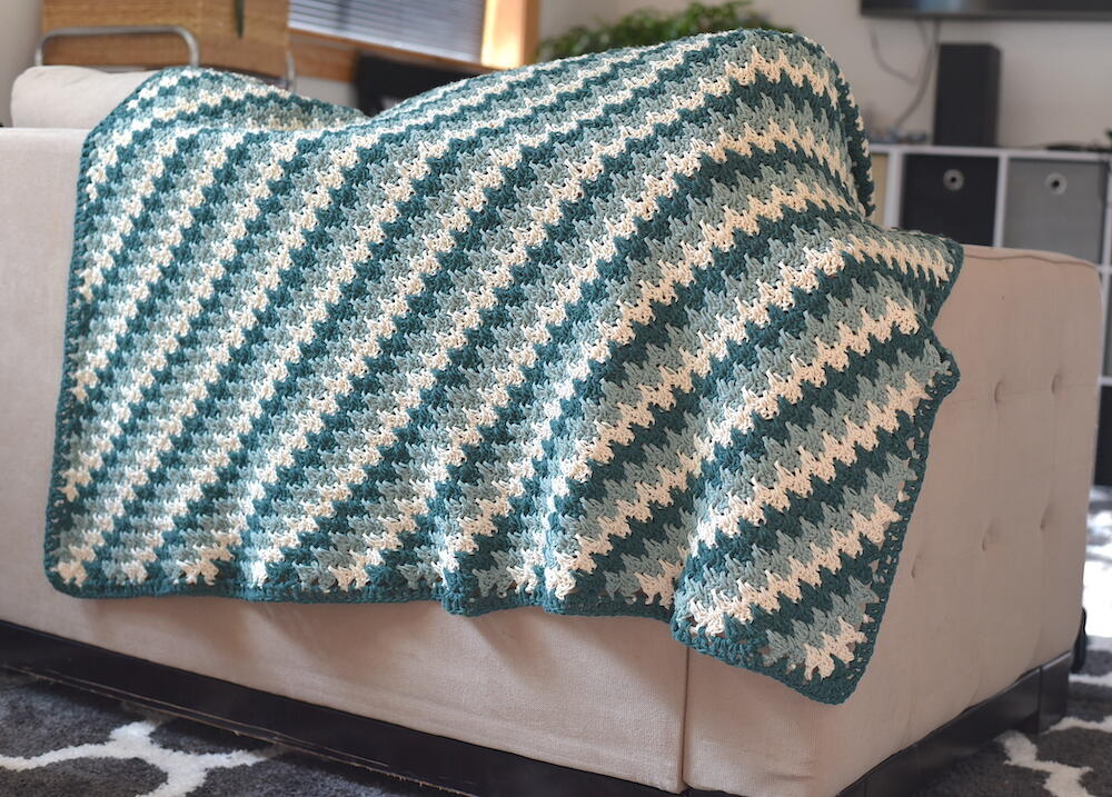 C2c Granny Spike Crochet Lap Blanket | AllFreeCrochet.com