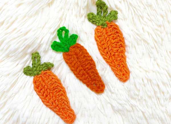 Super Easy And Cute Crochet Carrot Applique
