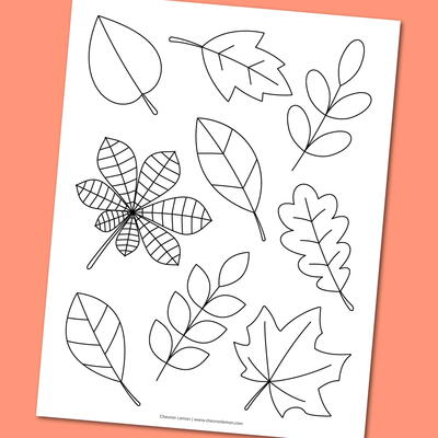 Printable Fall Leaves Coloring Page