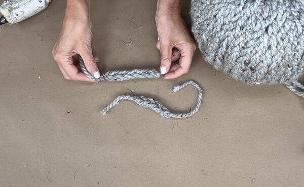 Finger Knitted Yarn Pumpkin | FaveCrafts.com