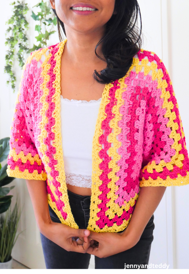 トップス enfold HEXAGON CARDIGAN 2024aw Easy Crochet Hexagon Cardigan, Free Pattern + Video