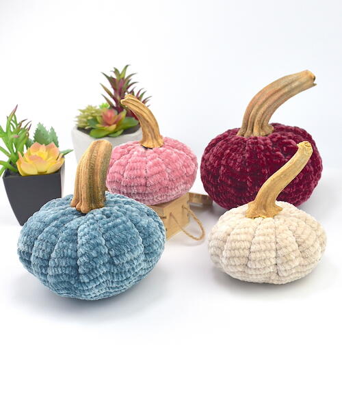 Velvet Crochet Pumpkin Free Pattern