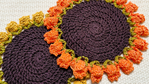 How To Make Easy Crochet Autumn Flower Placemats