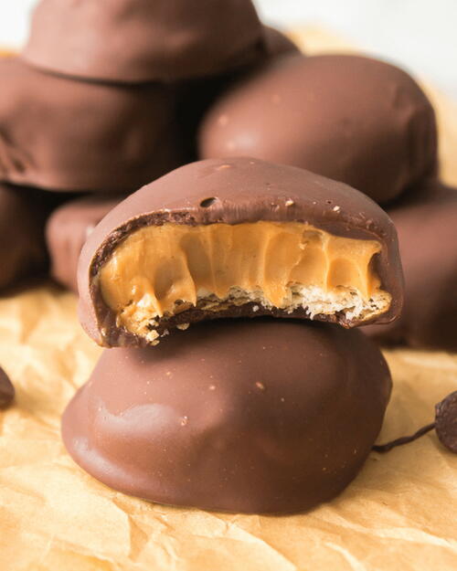 Copycat Girl Scout Peanut Butter Patties (tagalongs)