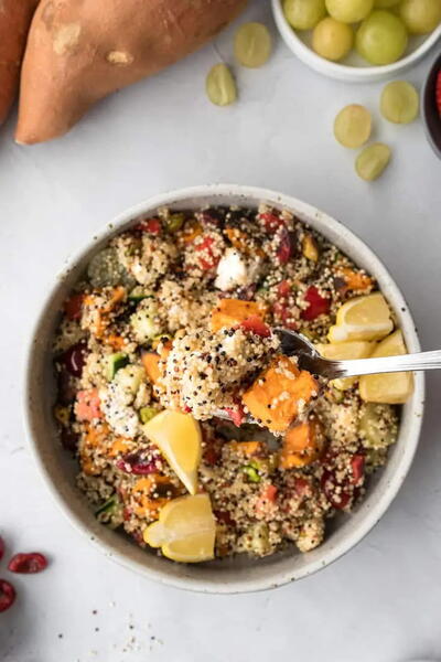 Quinoa And Sweet Potato Salad With Fruit