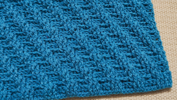 Crochet Diagonal Raised Stitch Blanket