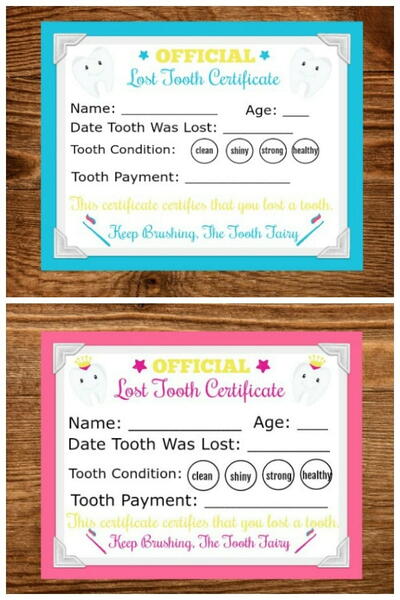 Printable Tooth Fairy Letter