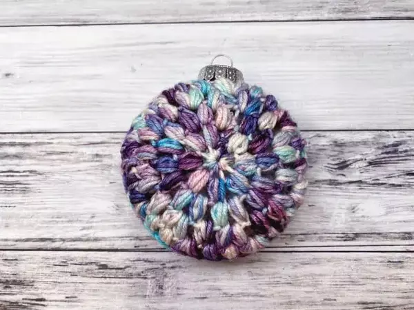 Puff Stitch Crochet Christmas Ornament