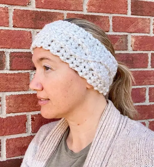 Mock Cable Crochet Headband