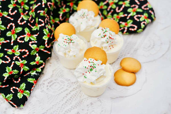 Sweet Sugar Cookie Pudding Christmas Shots