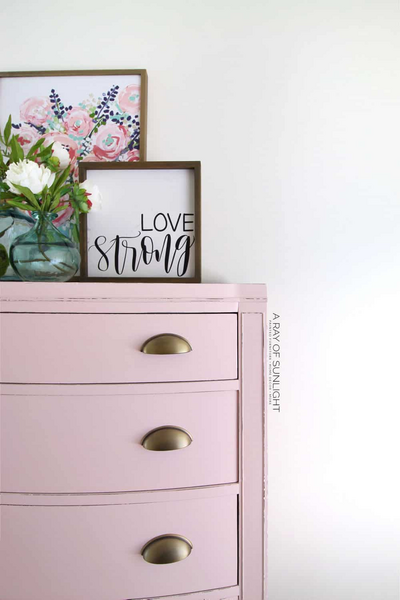 Cute Pink Painted Dresser 
