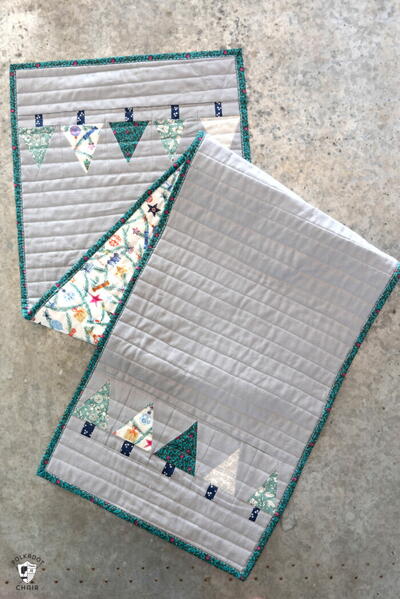 Winter Trees Quilted Table Runner