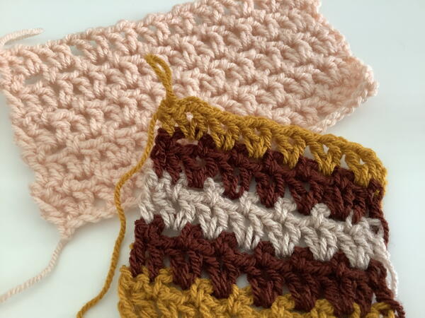 Crochet V Stitch Mesh Pattern