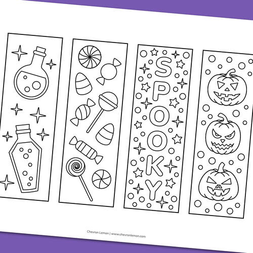 Free Printable Halloween Coloring Bookmarks | AllFreeKidsCrafts.com