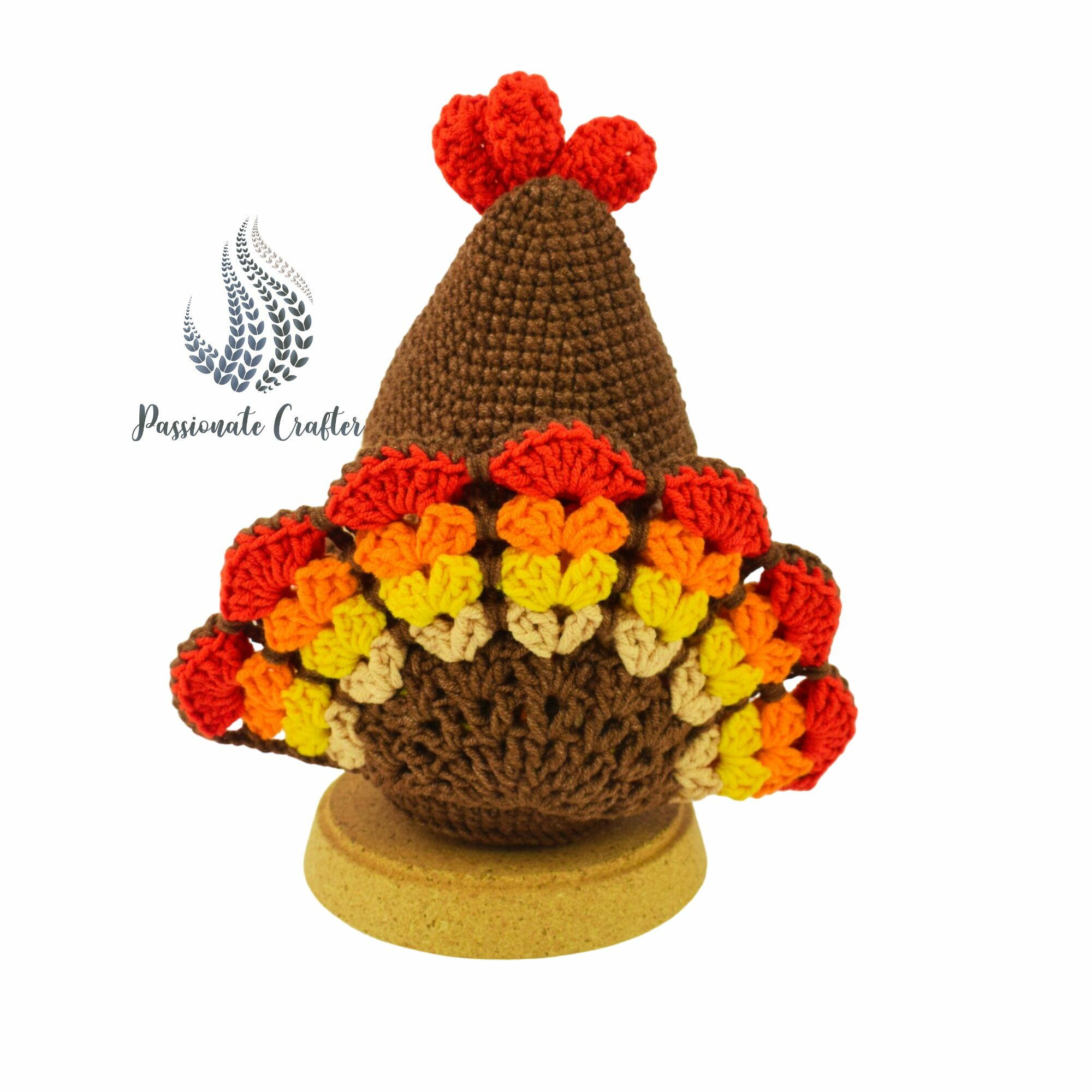 Crochet thanksgiving turkey gnome allfreecrochet