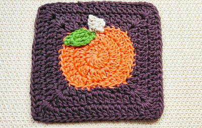 How To Crochet Pumpkin Square