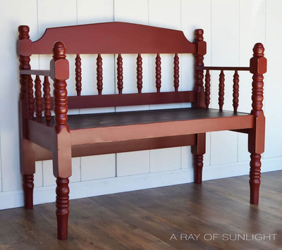 Red Upcycled Bench