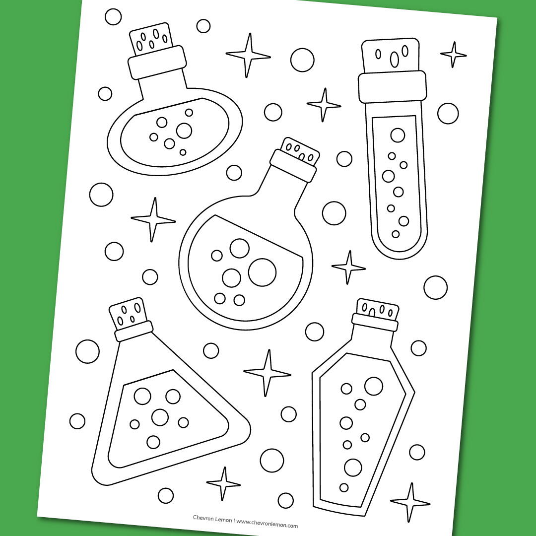 Free Printable Potions Coloring Page