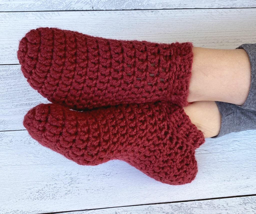 Bulky Crochet Slipper Socks | AllFreeCrochet.com