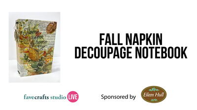 Fall Napkin Decoupage Notebook
