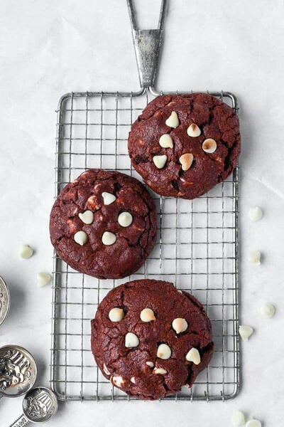 Red Velvet Cookies With White Chocolate Chips