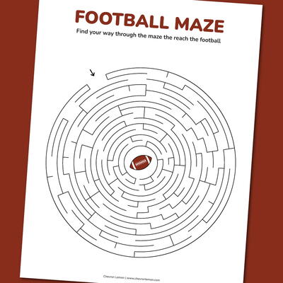 Printable Football Maze