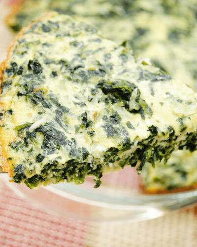 Crustless Quiche With Bacon And Spinach