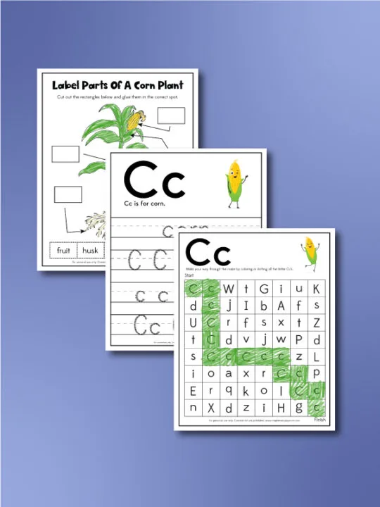Corn Worksheets
