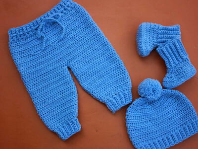 Beanie Cap Easy Pattern With Complet Baby Winter Set