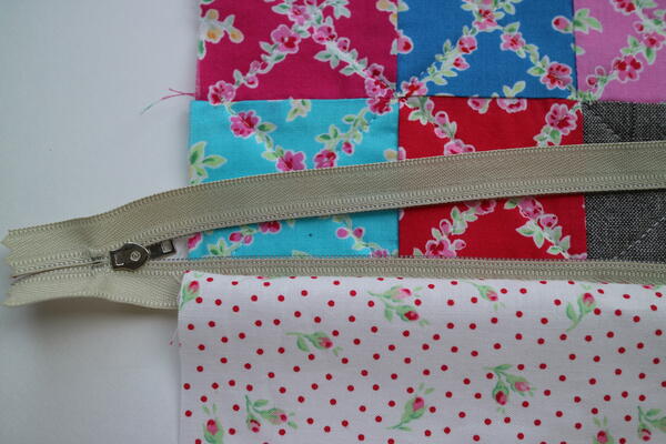 Patchwork Zipper Pouch | AllFreeSewing.com