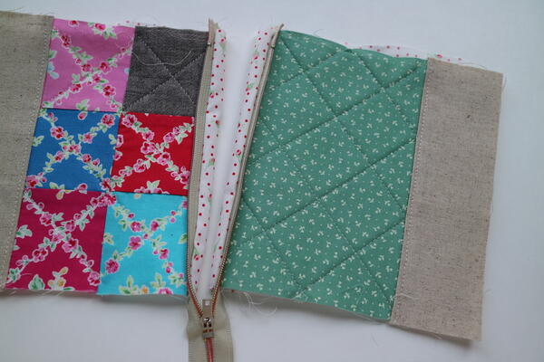 Patchwork Zipper Pouch | AllFreeSewing.com